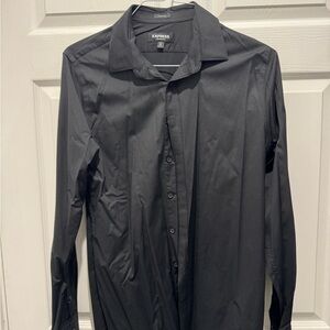 Express Black Dress Shirt Smooth Fabric